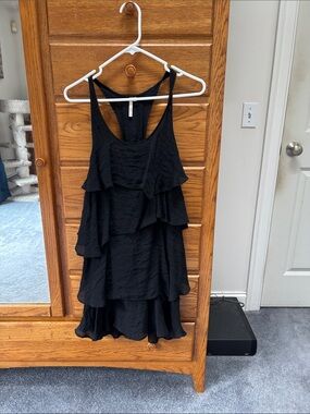 Bella D. Black Tiered Ruffle Mini Dress